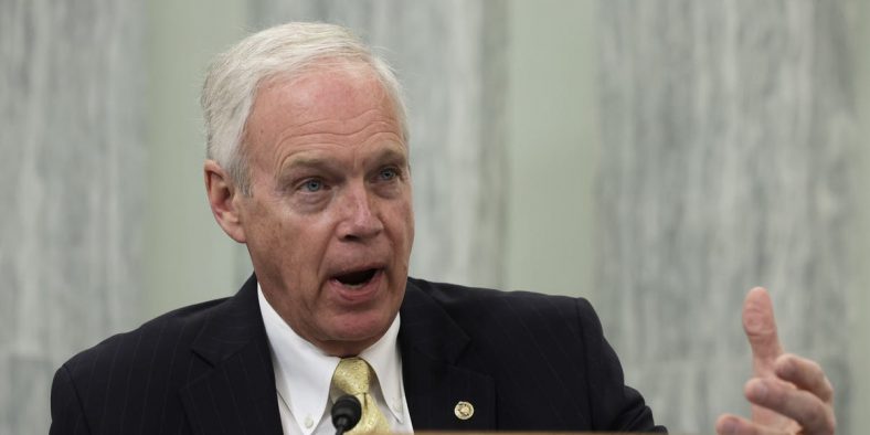 Activists Parade Ron Johnson Statue Covered in Cow Dung in Wisconsin