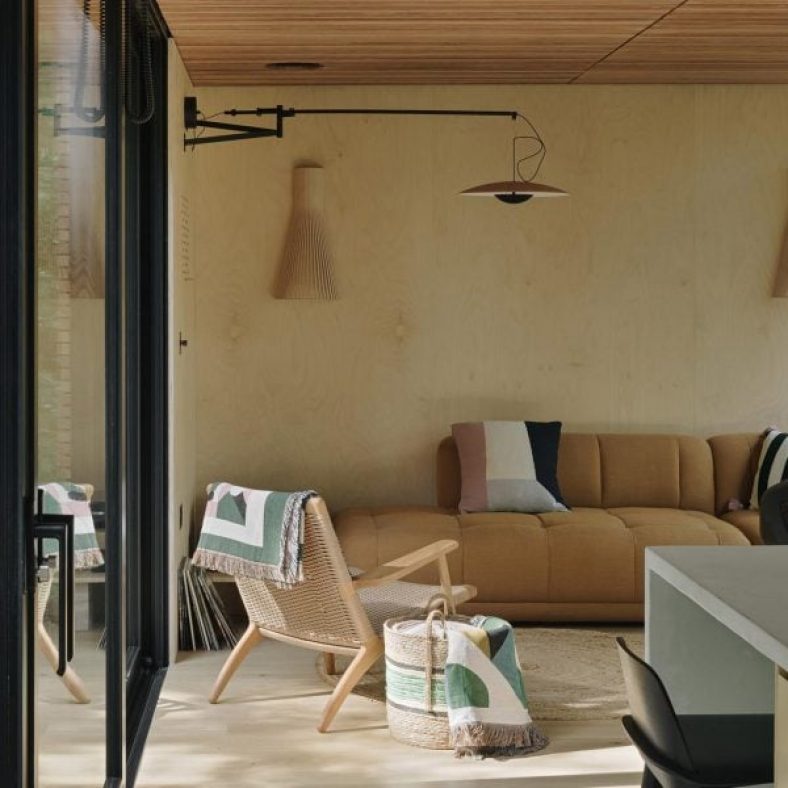 Ten cosy cabins with living spaces that frame views of nature