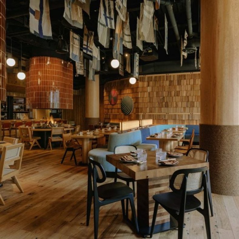 Frank Architecture puts Japanese spin on cabincore at Hello Sunshine bar