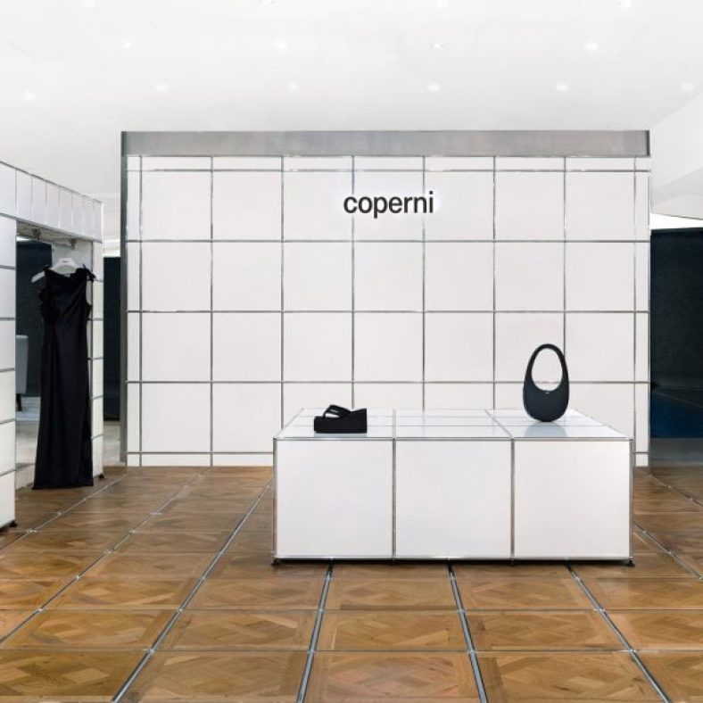 USM Haller creates “techno-chic” Coperni retail space in Paris